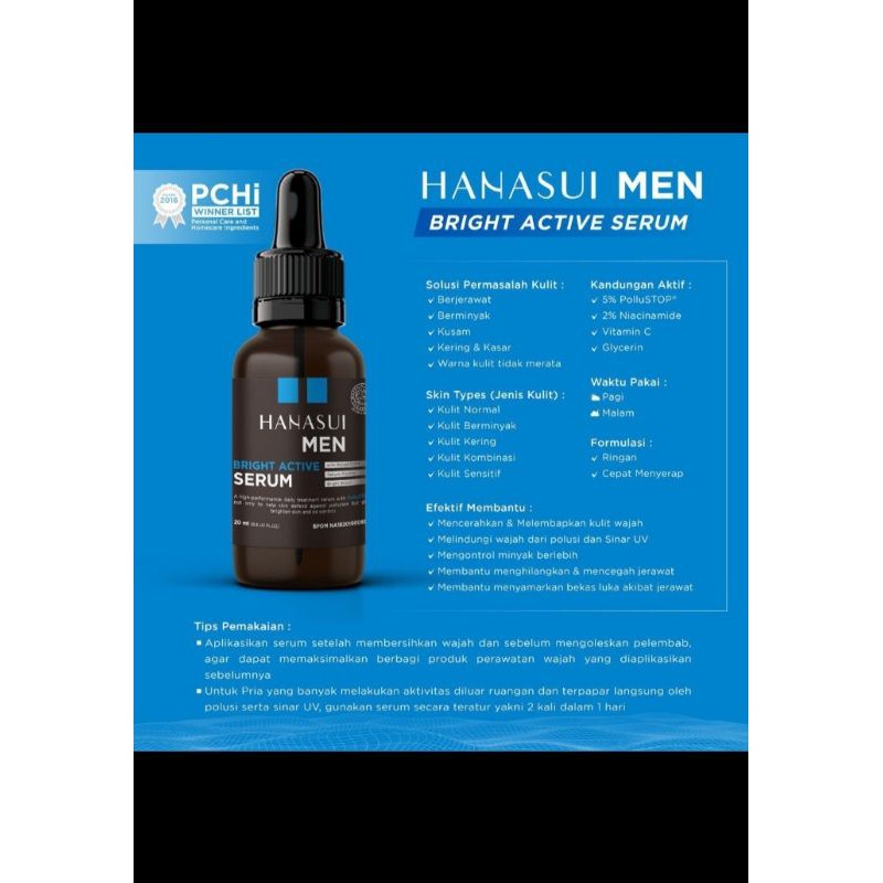 Serum Pria Untuk Kulit Berjerawat Dan Mencerahkan Serum Hanasui Menghilangkan Komedo Shopee Indonesia