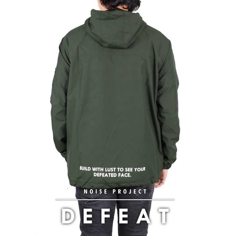 NOISE PROJECT Jaket Cougle Jaket Parasut Pria Jaket Outdoor Jaket Cougle Defeat Hijau