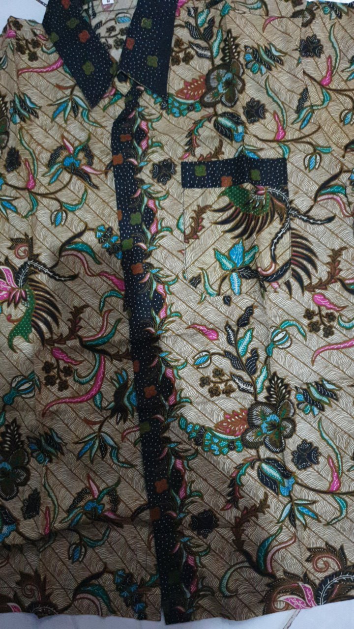 Bswart Batik Hrb026 Kenongo Hem Batik Asmad Maroon Kemeja Batik Pria