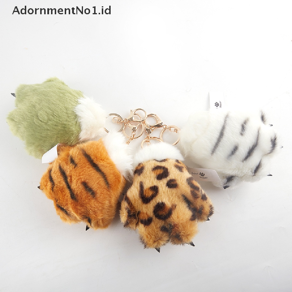 (AdornmentNo1) Gantungan Kunci Bentuk Boneka Macan / Leopard Bahan Plush