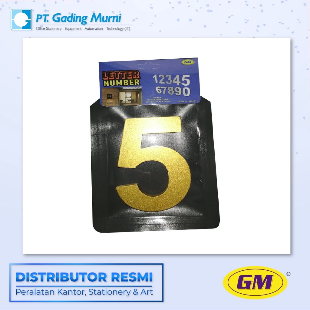 

GM LABEL ANGKA ACRYLIC NO 5 GOLD