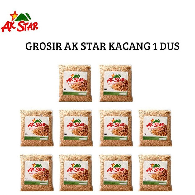 

AK STAR GROSIR AK STAR Kacang Cacah Panggang [1 kg x 10 pcs] kacang