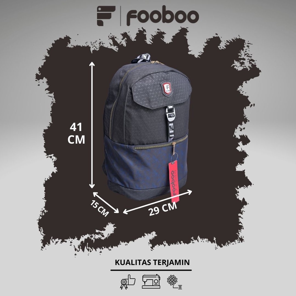 fooboo tas ransel backpack sekolah laptop pria wanita