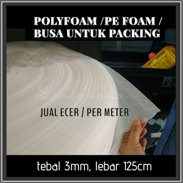 PE Foam / Polyfoam / Busa Plastik Tebal 3mm Untuk Packing | Shopee ...