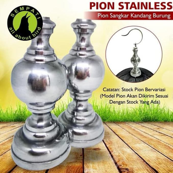 (READY COD) PION SANGKAR BURUNG LOVEBIRD STAINLESS FREE ONGKIR