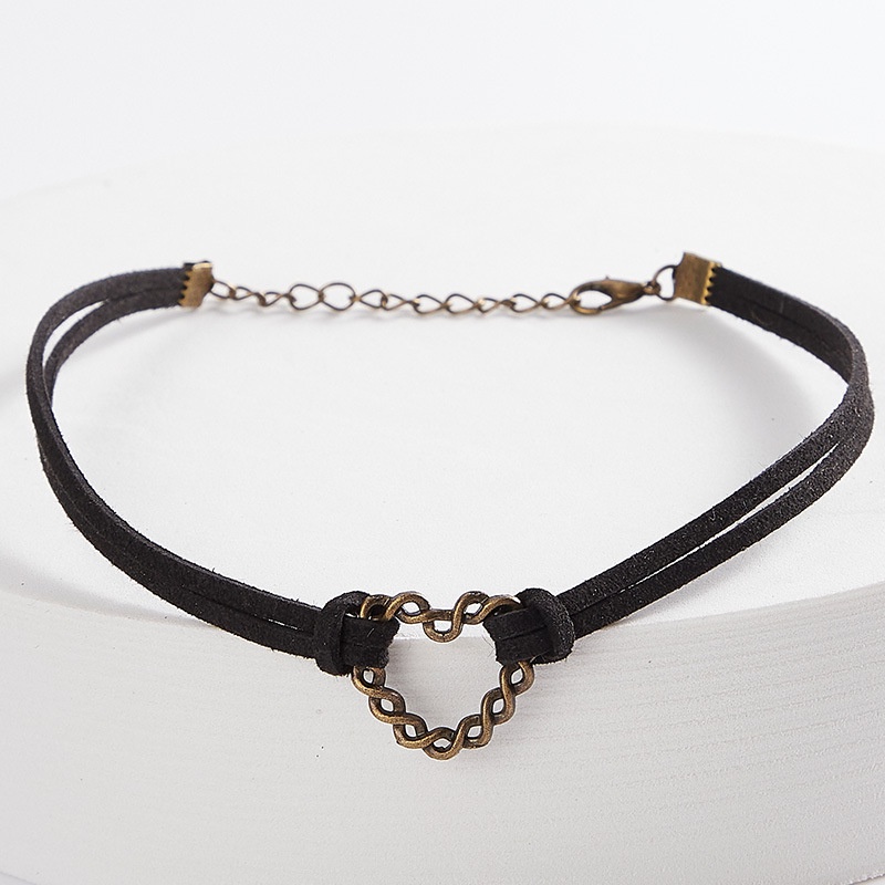 Kalung Choker Bahan Kulit Velvet Warna Hitam Gaya Vintage Gothic Untuk Wanita