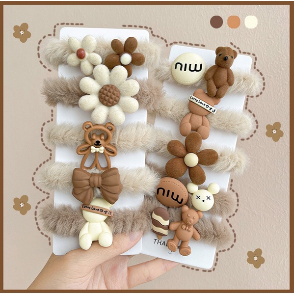 Ikat Rambut Korea Anak Perempuan Lucu Aksen Tedy Bear Aksesoris Hiasan Ikat Rambut Wanita korea AK151