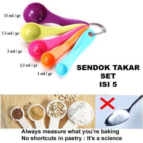 Sendok Takar Measuring Spoon  1 set 5 sendok (b69k)