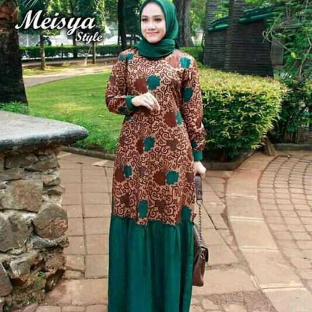 Gamis Batik Manggar,padi,sekar,cantik,kubis,kipas,daun,kupu,nadine,gendis,parang Gamis Rempel Miesya