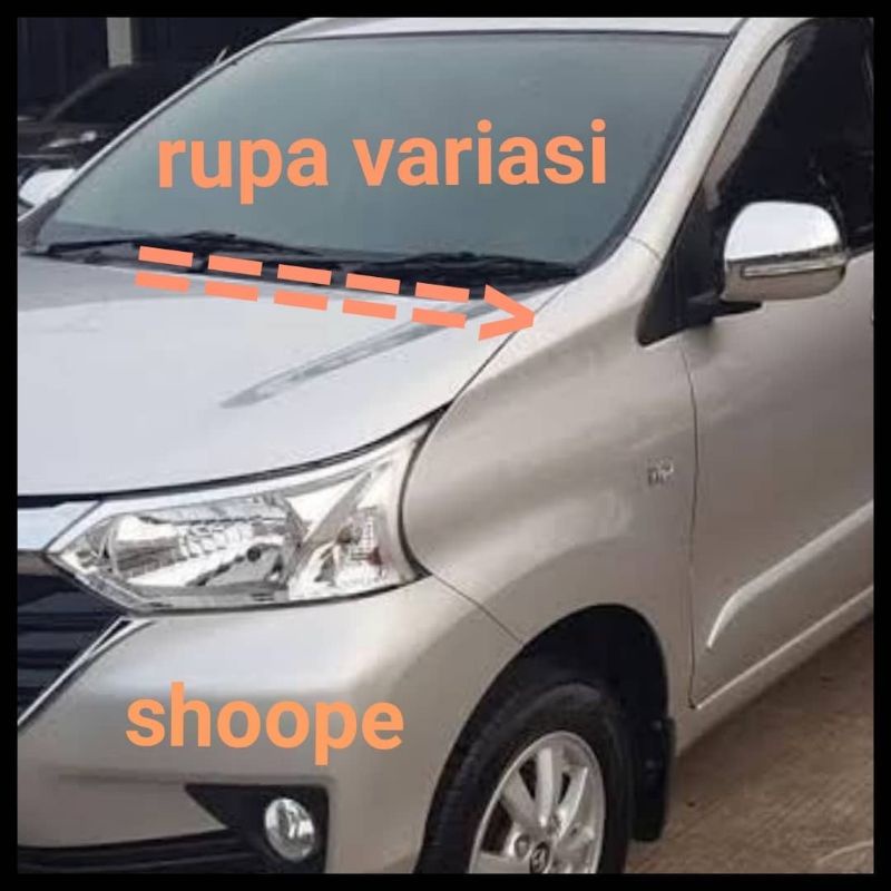 side ventilator kap mesin air flow samping mobil toyota grand avanza / veloz / great xenia chrome crome tempel 2015 2016 2017 2018 2019 2020 2021