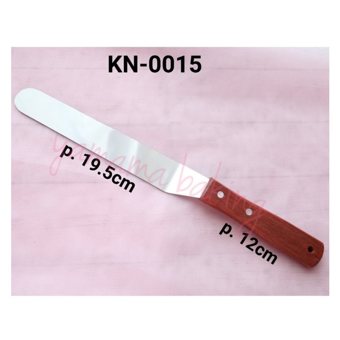 

KUE-PENGHIAS-ALAT- KN-0015 PISAU POLES BUTTERCREAM CAKE SPATULA BERLEKUK STAINLESS STEEL -ALAT-