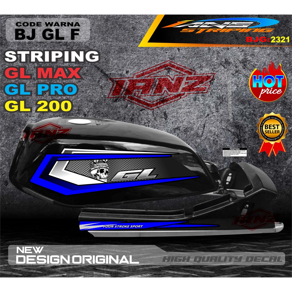 STIKER STRIPING GL MAX GL PRO TERBARU / VARIASI STIKER GL TERMURAH / COSTUM STRIPING GL MAX / STIKER MOTOR