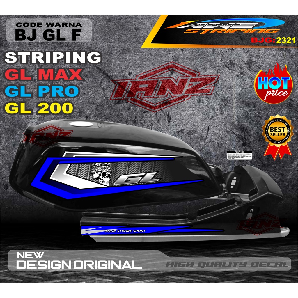 STIKER STRIPING GL MAX GL PRO TERBARU / VARIASI STIKER GL TERMURAH / COSTUM STRIPING GL MAX / STIKER MOTOR