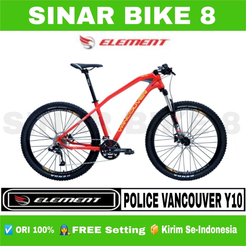 Sepeda Gunung MTB ELEMENT VANCOUVER Y10 Ukuran 27.5 Inch Alloy 3 x 10 Speed