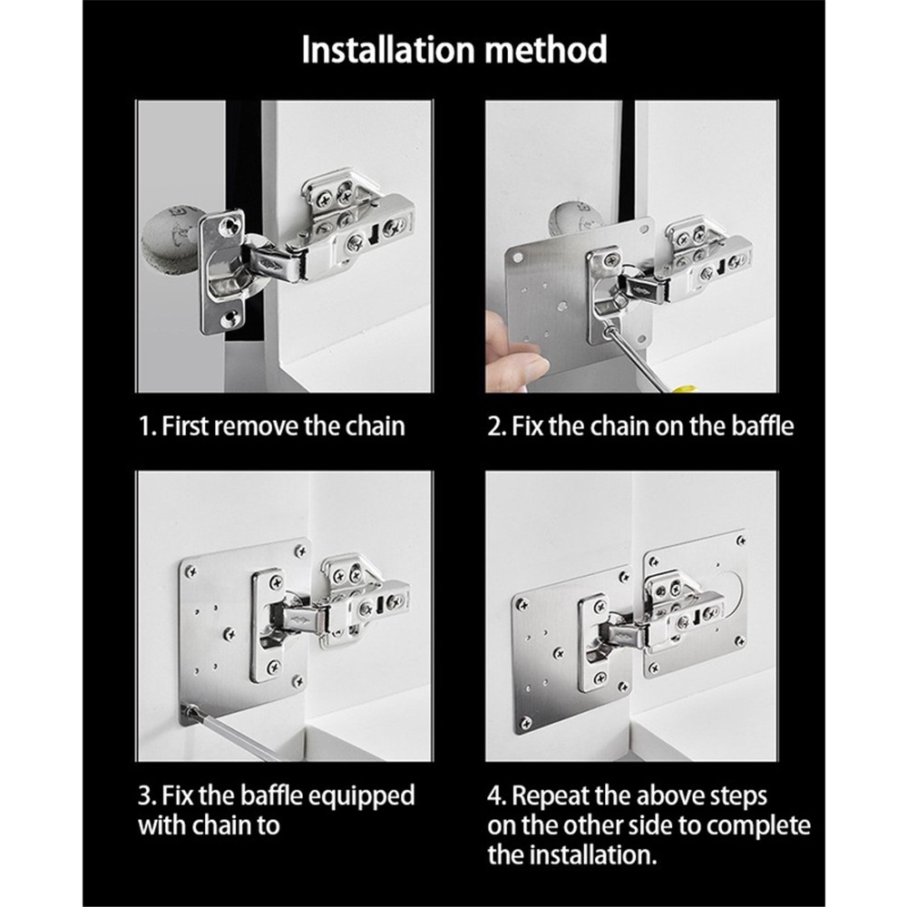 Plat Engsel Bahan Stainless Steel Anti Karat Untuk Pintu Lemari