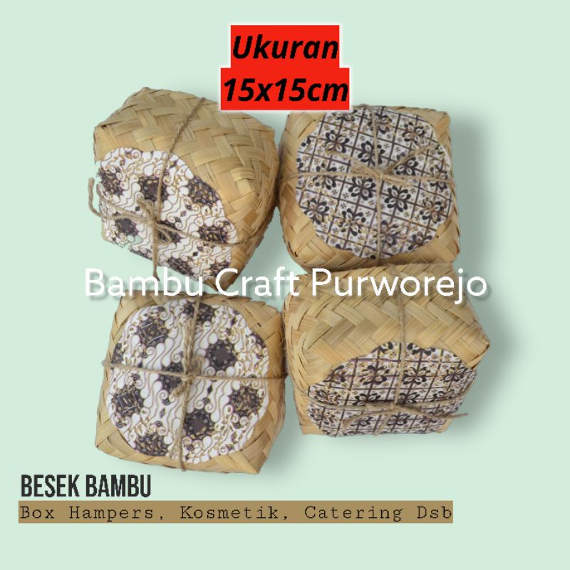 

Besek Bambu 15x15 | Besek Hampers Box Hampers Box Kosmetik Box Catering Kerajinan Purworejo