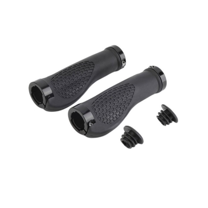 Hand grip stang sepeda double lock sepasang bicycle hand grip