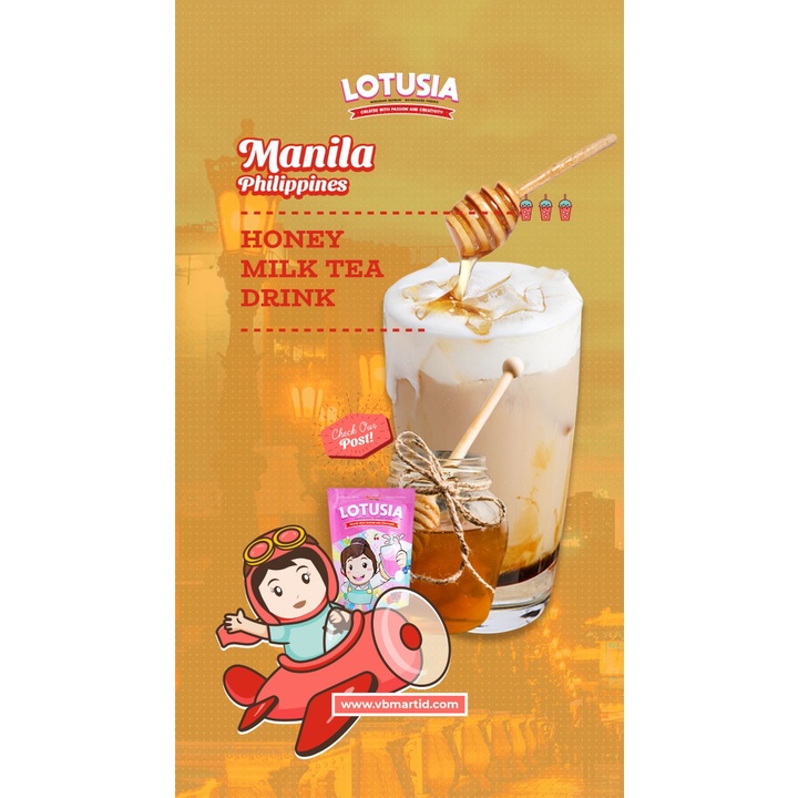 1 kg Lotusia Honey Milk Tea Drink Powder