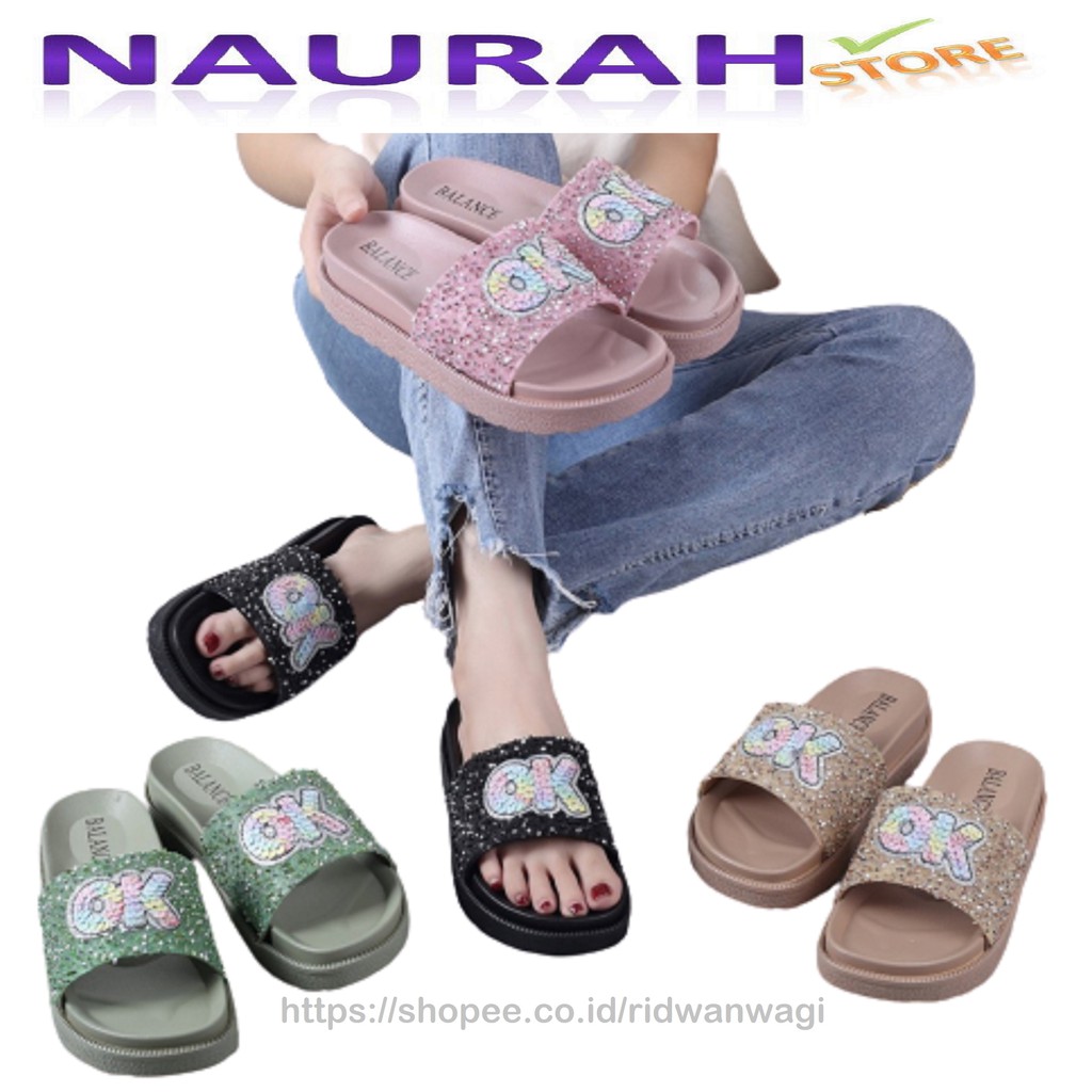 BALANCE 1603 49 SANDAL WANITA SLOP BLINK OK TERBARU 100% ORIGINAL SENDAL JELLY IMPOR LENTUR LEMBUT