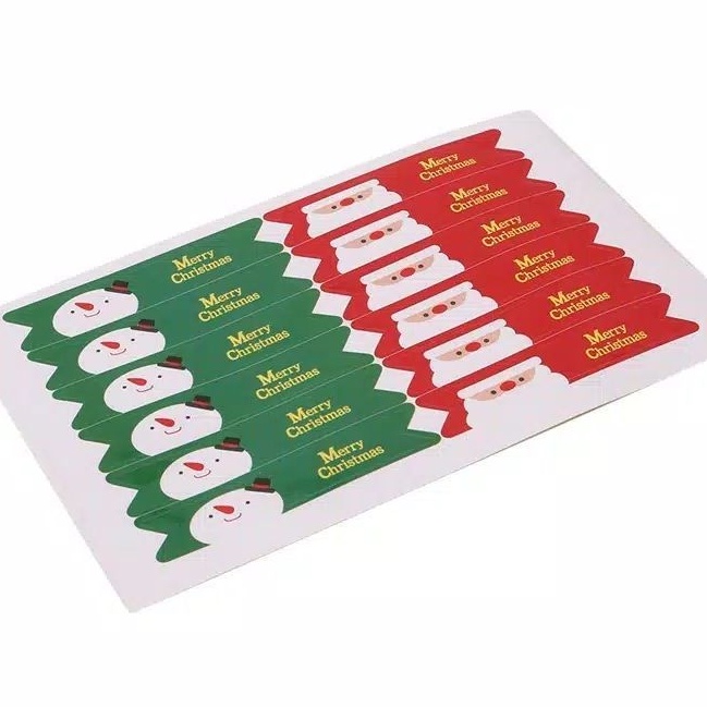 

(1lembar 12pcs) stiker label santa claus/sticker ins diy christmas natal sovenir hampers