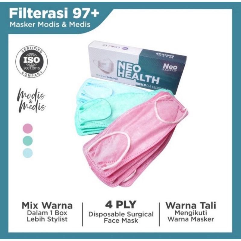 Masker neo kf94 light colour 4ply