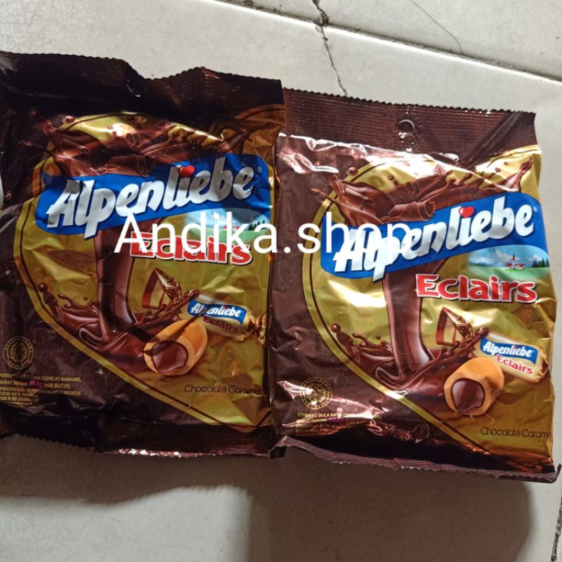 

permen alpenliebe eclairs coklat kemasan bag 144gram