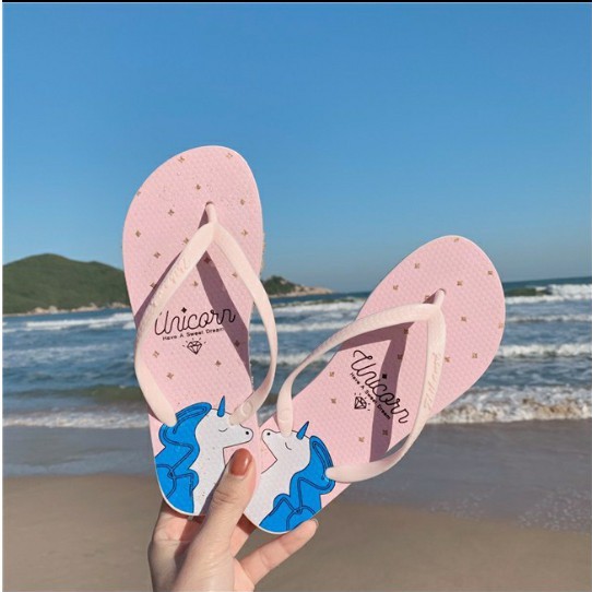 MYSHOPID - sandal jepit wanita unicorn baru new