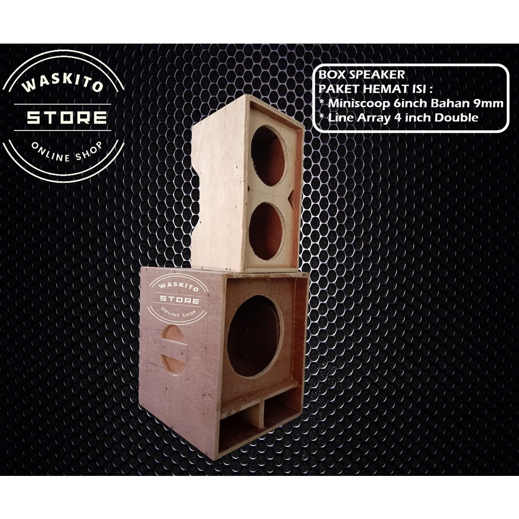 [PAKET HEMAT] Box 6 inch Miniscoop + 4 inch Line Array Double