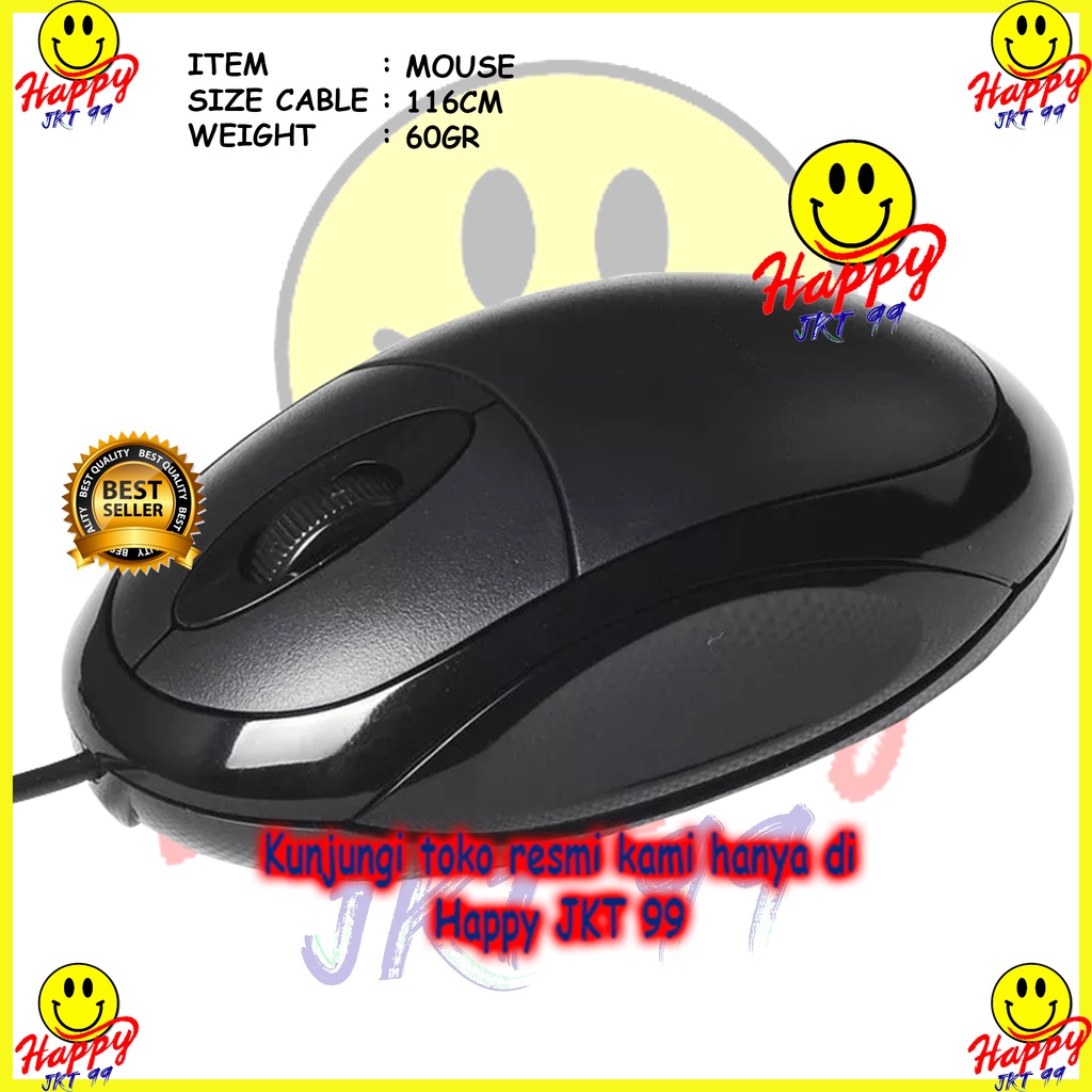 [ HAPPY JKT 99 ] MOUSE USB KABEL HIGH QUALITY