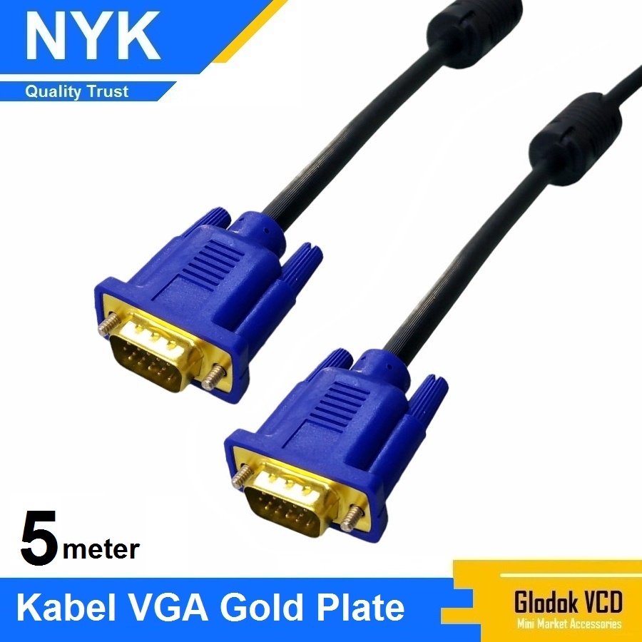 NYK Kabel VGA 5M Gold Plate Male to Male