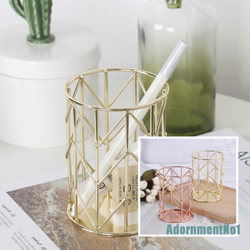 [AdornmentNo1]1PC Hollow Pen Pencil Pot Holder Makeup Brushes Storage Desk Container Organizer