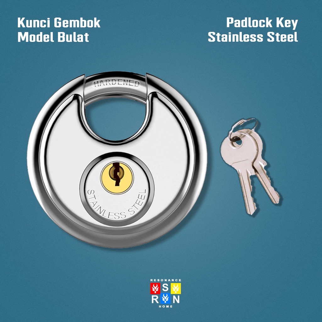 Kunci Gembok Bulat 70mm / Rounded Padlock Resonance Home