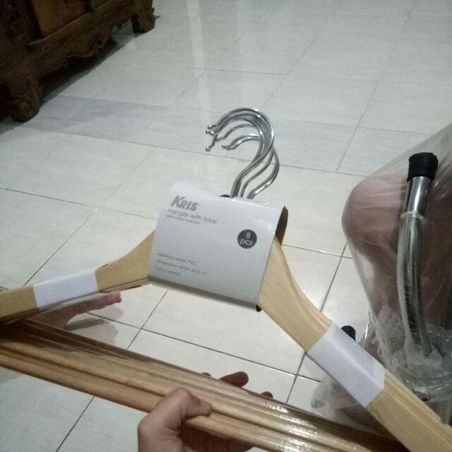 Ace Hardware Hanger Kayu 8 Pcs Kriss Coklat