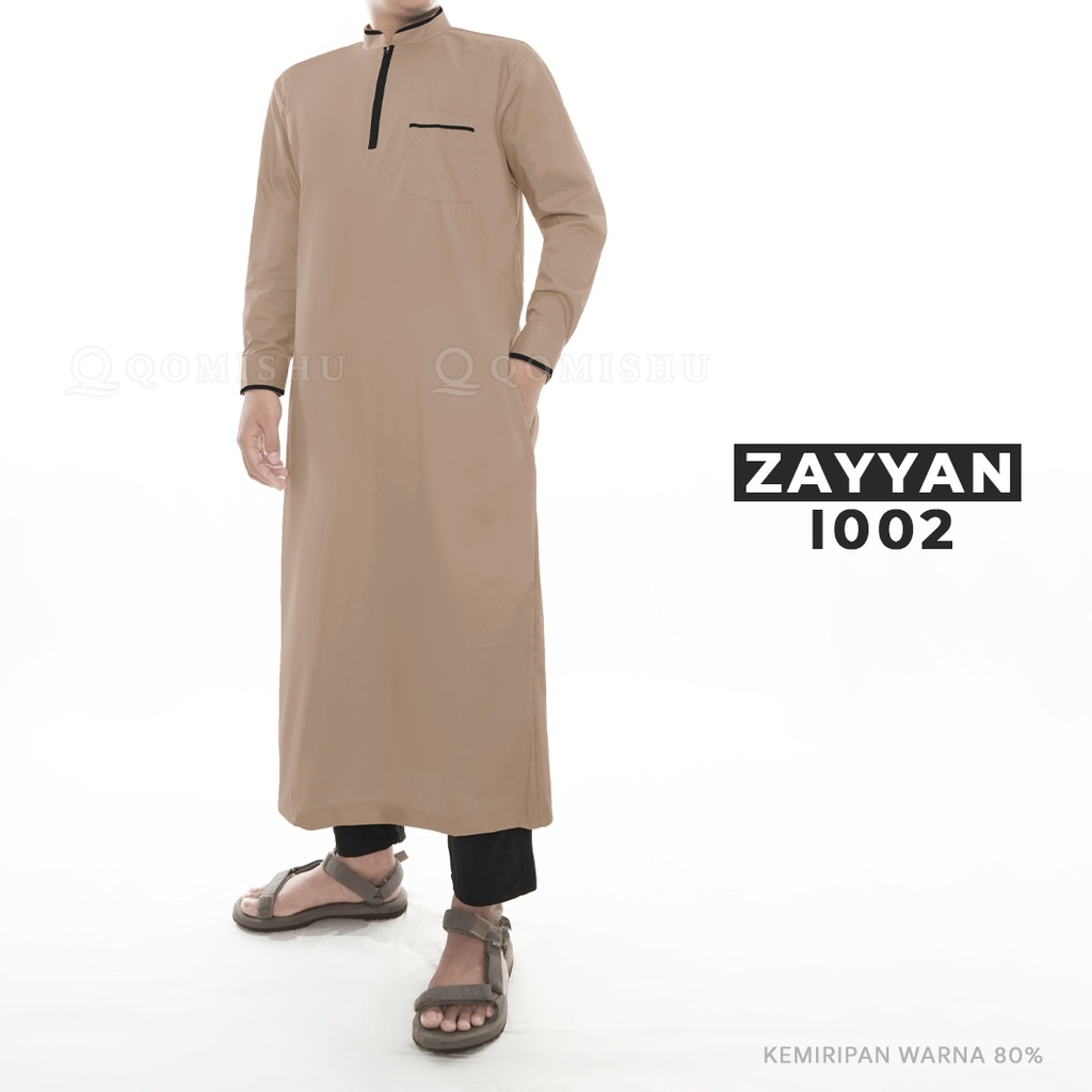 QOMISHU Jubah Muslim Pria Ikhwan Muslim ZAYYAN