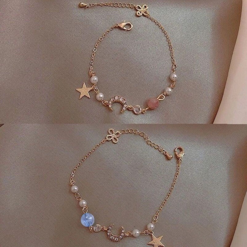 Xingyue Zirkon Gelang Mutiara Desain Niche Perempuan High-End Gelang Versi Korea Influencer Trendi Fashion Sederhana Gelang Pacar