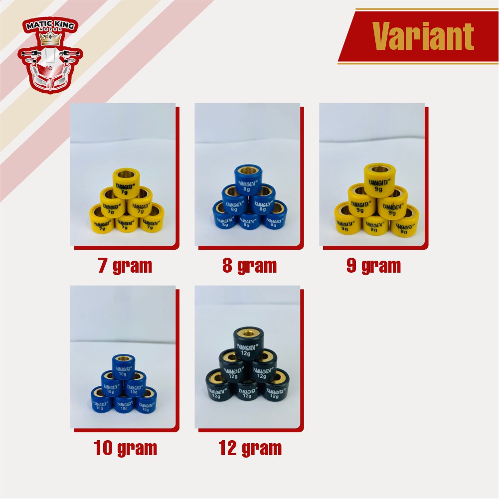 Roller beat scoopy spacy 110 karbu Yamagata Racing 7 gr sd 12 gr Jual satuan (1 pc)