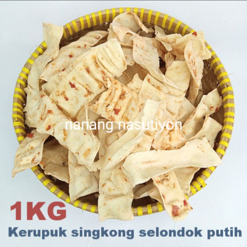 

KRUPUK KERUPUK SINGKONG SLONDOK SELONDOK PUTIH MENTAH PEDAS MANIS SIAP GORENG NETTO 1KG