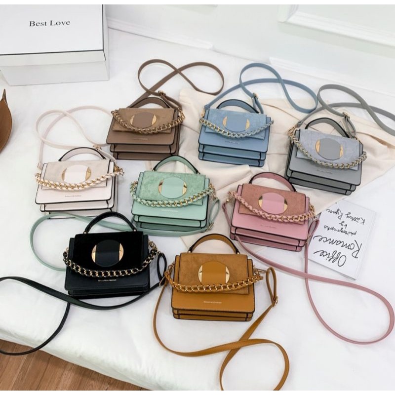 Tas Selempang Wanita Fashion Bludru/Tas Wanita/Tas Wanita Rantai/Tas Tangan Wanita/Tas Wanita Simple