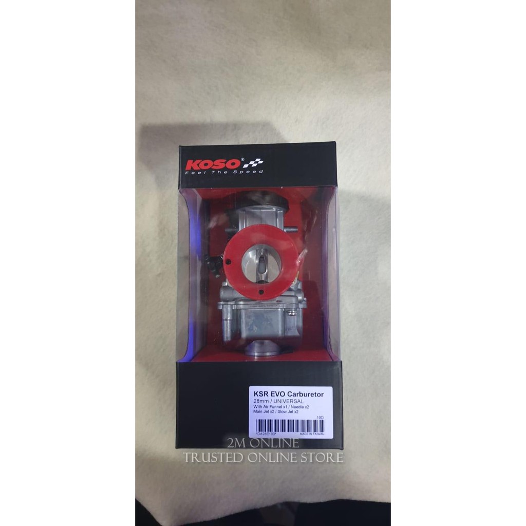 2m RACING KARBURATOR KOSO KSR EVO 28MM WITH AIR FUNNER