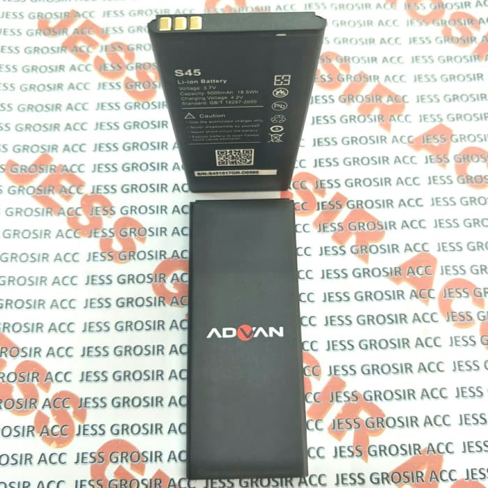 Baterai Battery Double Power ADVAN EVERCOSS S45 4G Lte , Face Unlock