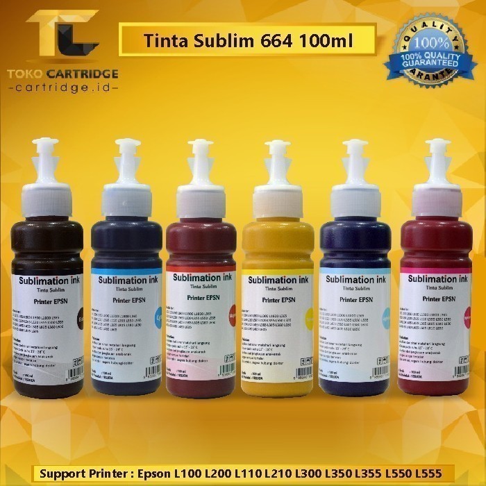 Tinta Sumblim Premium Ink 664 673 Printer Epson L100 L200 L110 L120 L210 L220 L310 L350 L355 L360