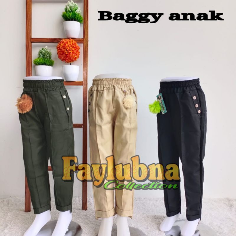 BAGGY PANTS ANAK PEREMPUAN USIA 4-12 TAHUN / CELANA ANAK PEREMPUAN / BAGGY ANAK / CELANA ANAK PEREMPUAN / CELANA