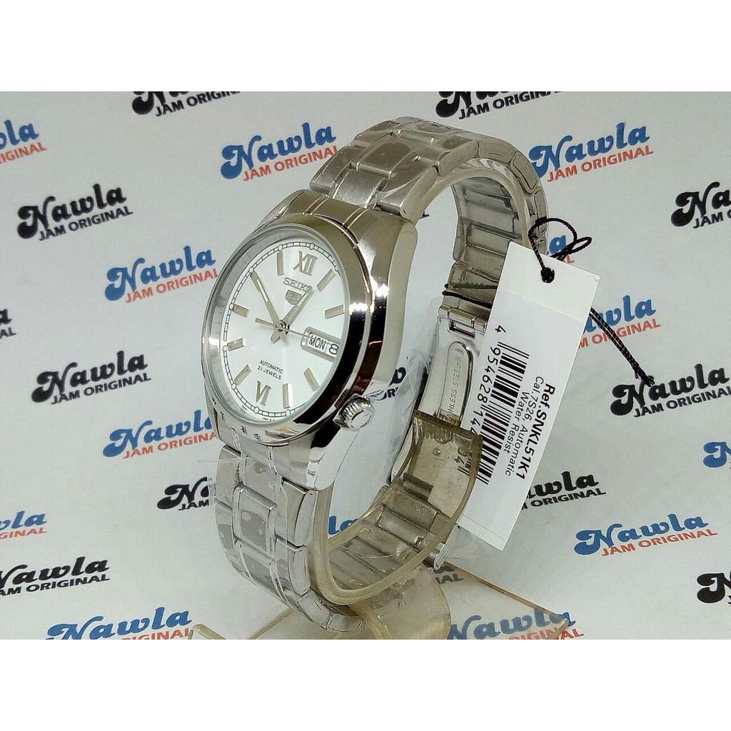 Seiko 5 SNKL51K1 Automatic Light Silver Dial - Jam Tangan Pria SNKL51