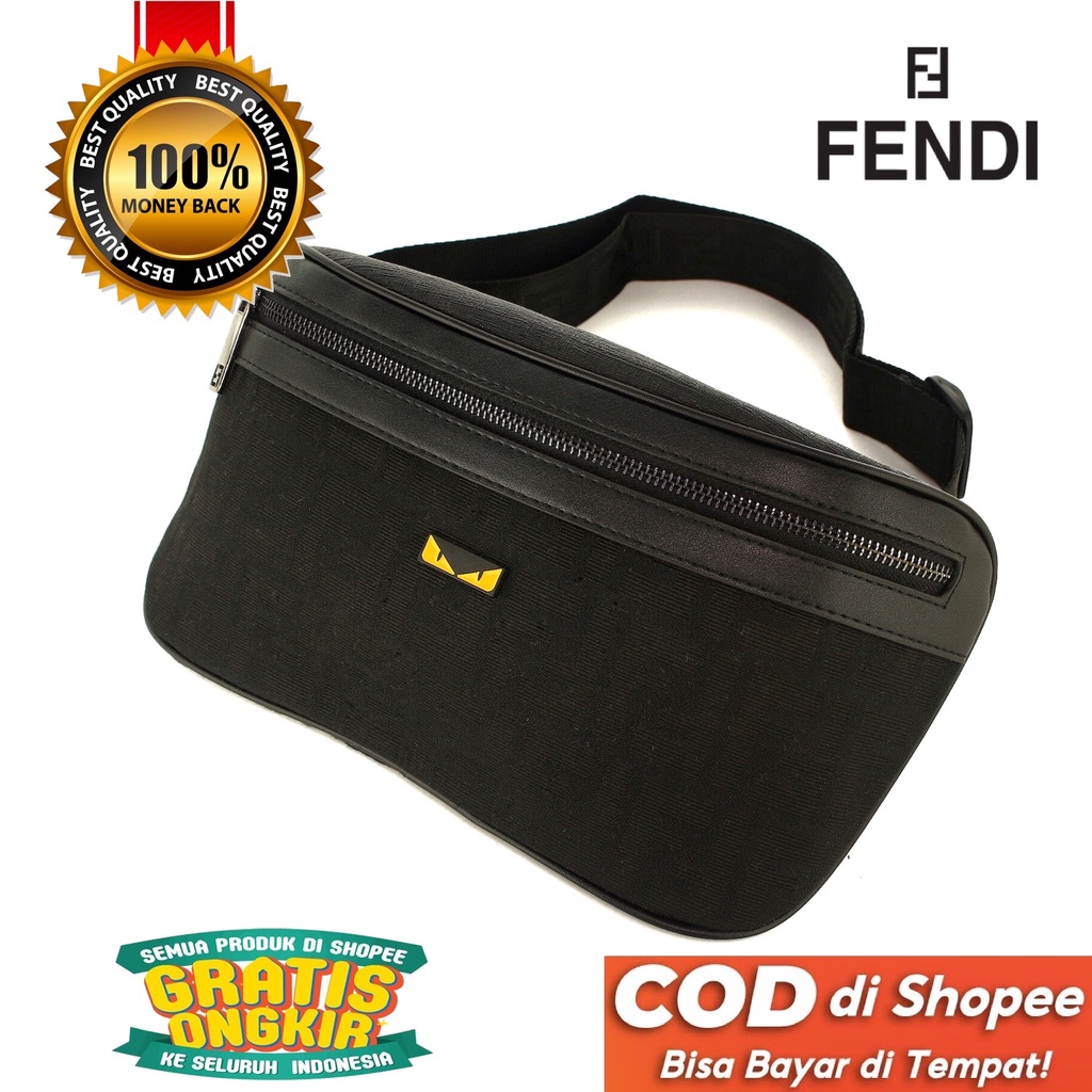 TOKOKOE -  Tas Pinggang Waist Bag Import Tas Pria Premium - FND WB29 Black