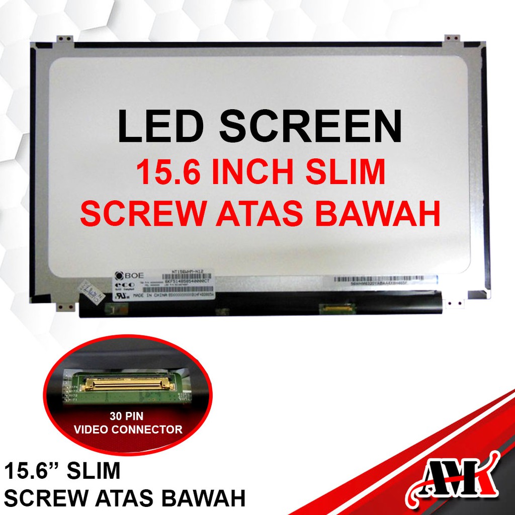 LED LCD Laptop 15.6 Inch Slim 30 Pin Bracket Atas Bawah HP-Compaq HP 15-BS562TX