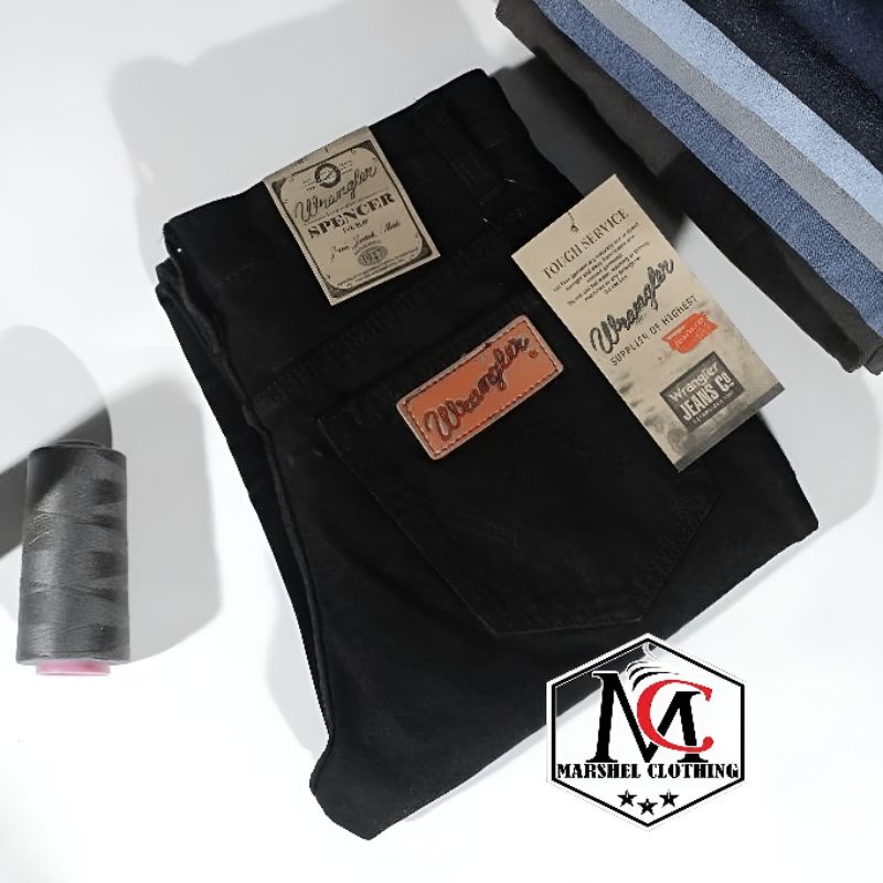 RCL - Celana Jeans Model Standar Regular Wrangl3r Pria - Blue Black Garmen (28-38)