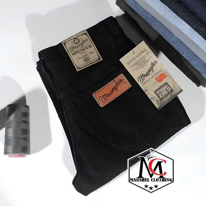 RCL - Celana Jeans Model Standar Regular Wrangl3r Pria - Blue Black Garmen (28-38)