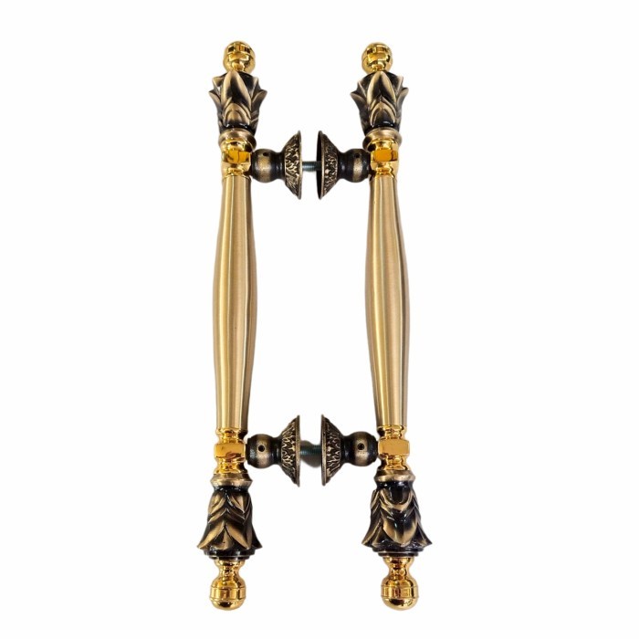 HandleTarikan Pintu Rumah kuningan Motif Nanas Baut Tembus