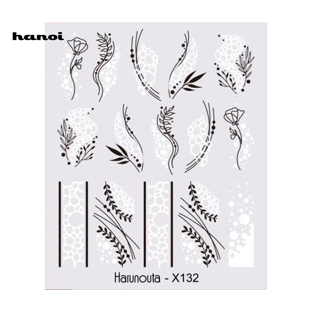 Han Stiker Kuku Motif Hati / Bunga Untuk Nail Art / Manicure