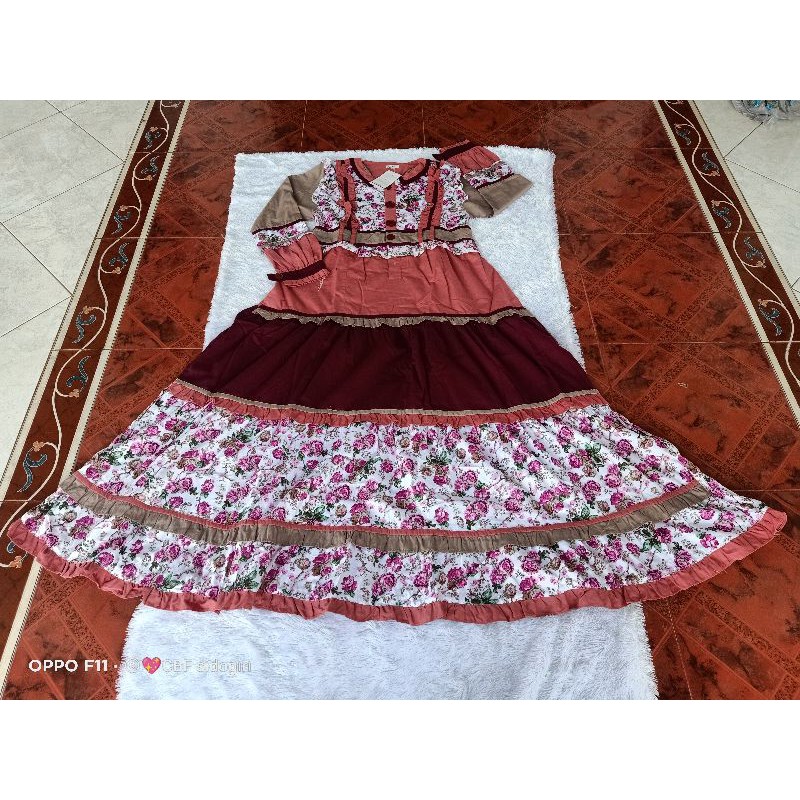 GAMIS SHABRINA BAWAH LEBAR BUSUI FRIENDLY MOTIF BUNGA POLOS BEST SELLER